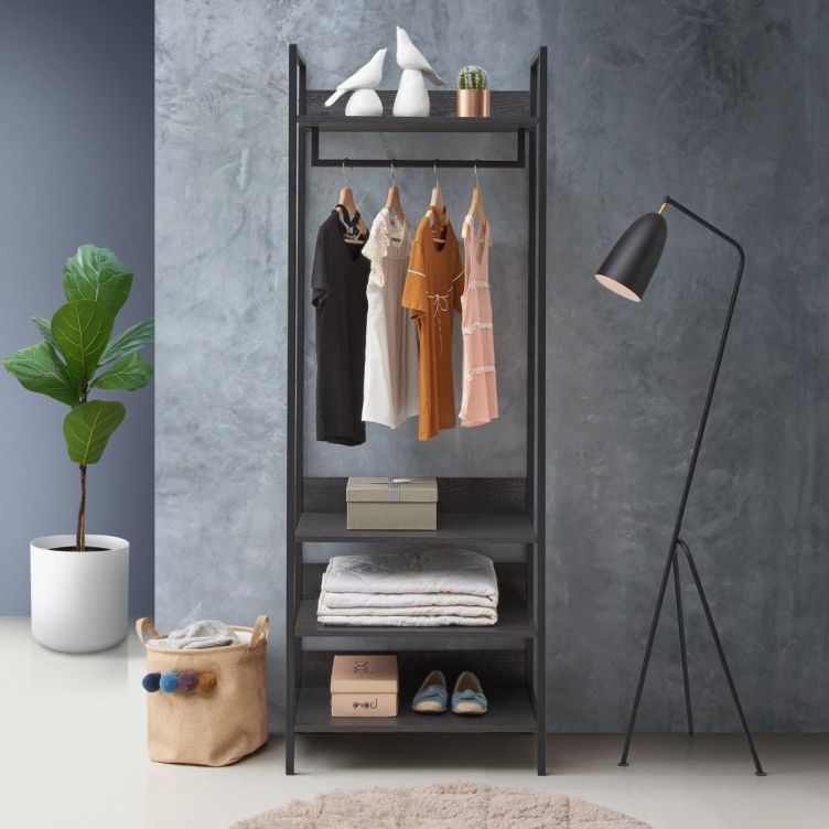 Zahra 4 Piece Open Wardrobe Bedroom Set - Black - image 3