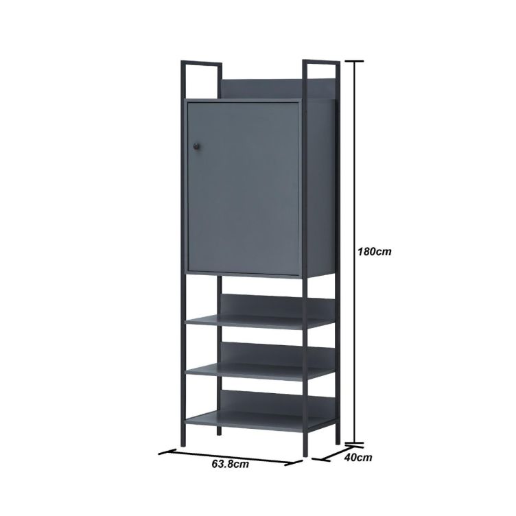 Zahra 4 Piece Open Wardrobe Bedroom Set - Dark Grey - image 6